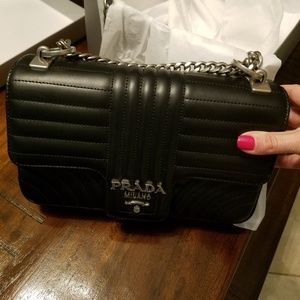 Prada Milano Diagramme Shoulder Purse